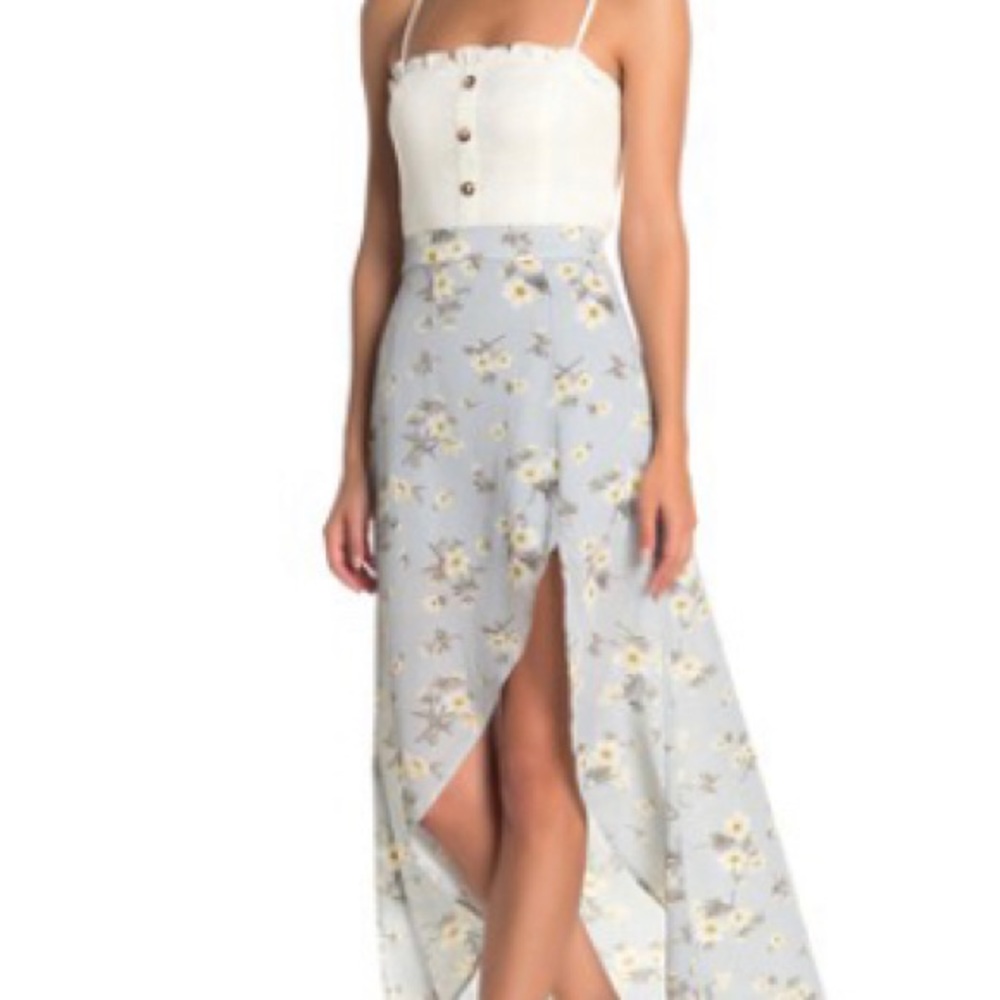 maxi floral skirt
